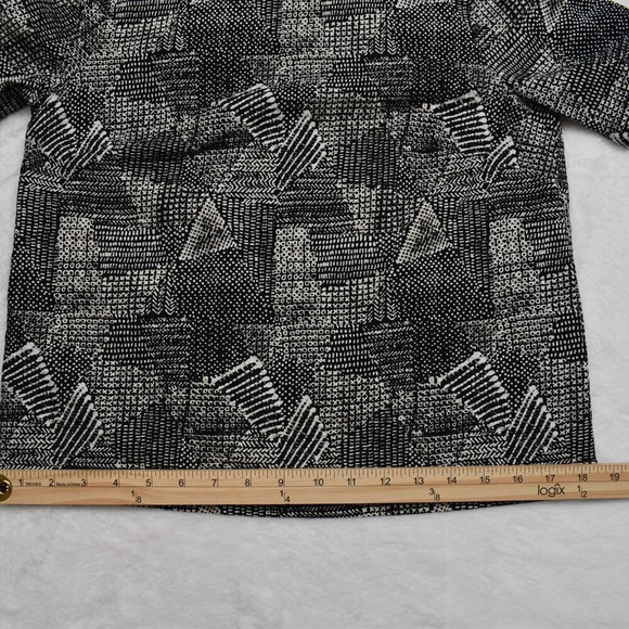 Madewell Crop Top Sz XS Boxy Geometric 100% Cotton Neutral Minimalist Coastal - Picture 13 of 16